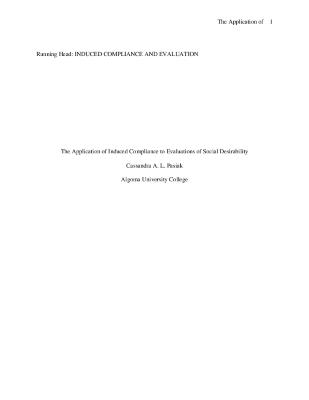 The application of induced compliance to evaluations of social desirability