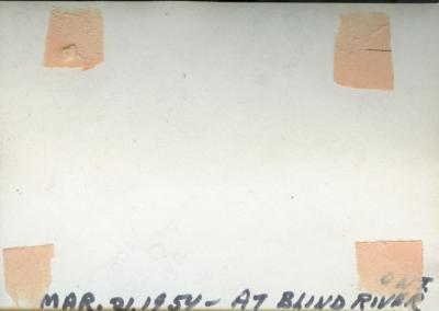 Photograph of a hockey game at Blind River