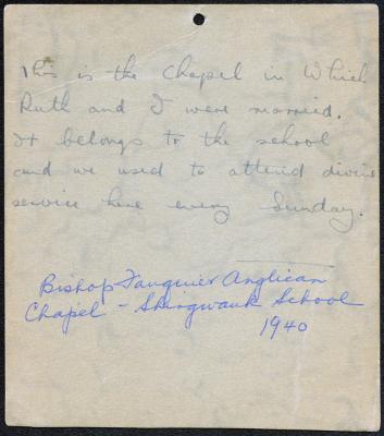 Photograph of Bishop Fauquier Memorial Chapel