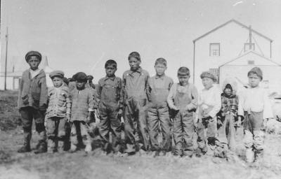 Photograph of new boys at St. Philip's