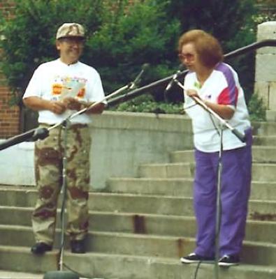 Photograph of Don and Nellie Sands at Shingwauk reunion