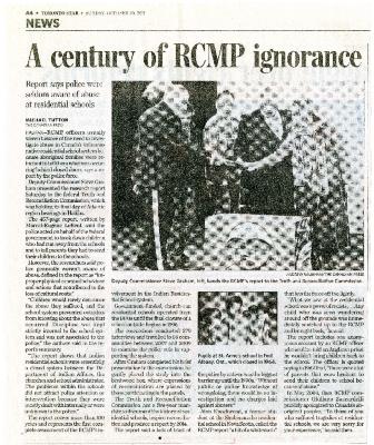 A century of RCMP ignorance