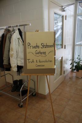 Photographs of Private Statement Gathering with the Truth and Reconciliation Commission