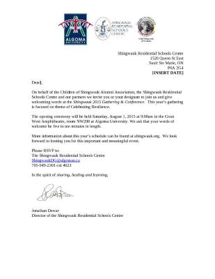 Speaker invitation letter template