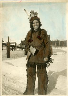 Photographs of students, activities, and buildings at Pelican Lake Residential School