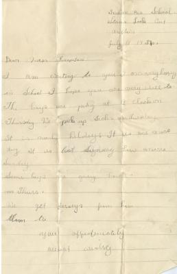 Letters to Jane Simpson from students at Pelican Lake Residential School