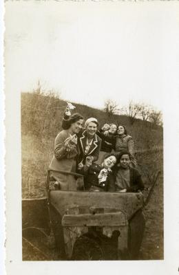 Photographs of senior girls picnic