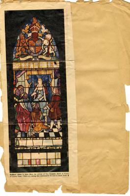 Letter to Jane Simpson from Willie Land and a clipping on a scrapbook page