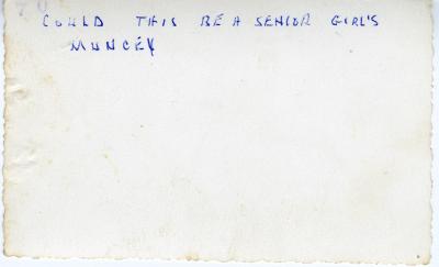 Photographs of senior girls in front of house and on bench