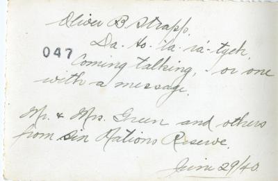 Photograph of Olver B Strapp and members of Six Nations