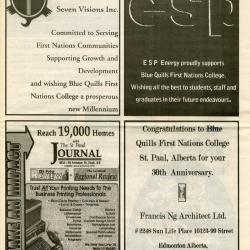 Blue Quills Indian Residential School anniversary newspaper