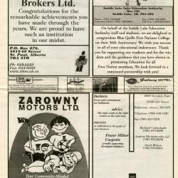 Blue Quills Indian Residential School anniversary newspaper