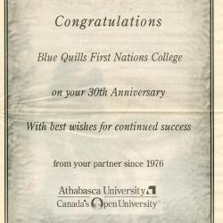 Blue Quills Indian Residential School anniversary newspaper