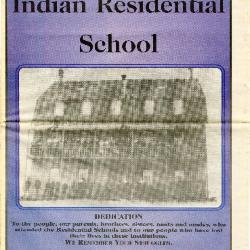 Blue Quills Indian Residential School anniversary newspaper
