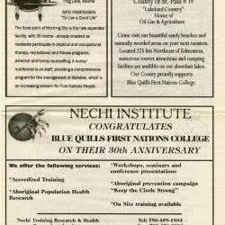 Blue Quills Indian Residential School anniversary newspaper
