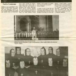 Blue Quills Indian Residential School anniversary newspaper