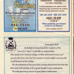 Blue Quills Indian Residential School anniversary newspaper