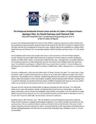 Apology Dice press release