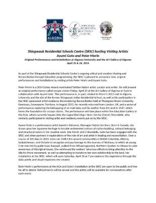 Art exhibition press release