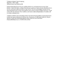 Children to Children, information wall panels and promotional write-up