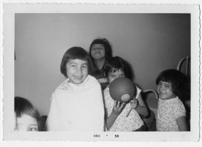 Photographs of junior girls in dorms