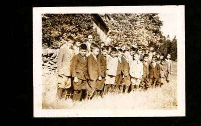 Boys and Mr. Hines just after Church