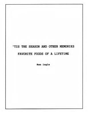 'Tis the season and other memories favorite foods of a life time