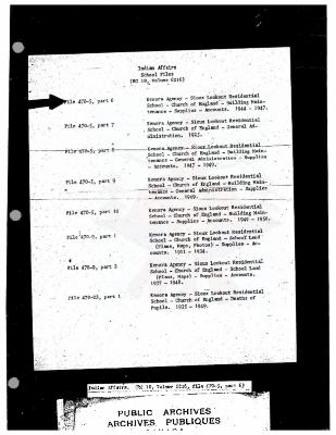 Sioux Lookout Residential School maintenance and accounts files