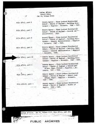 Sioux Lookout Residential School maintenance and accounts files