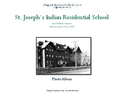 St. Joseph's Indian Residential School photo album