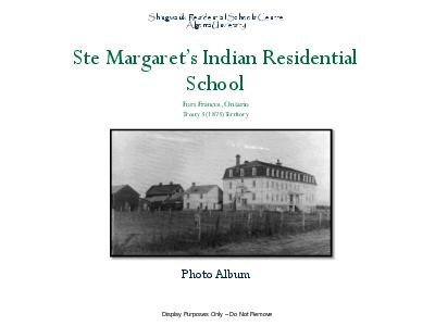 St. Margaret's Indian Residential School photo album