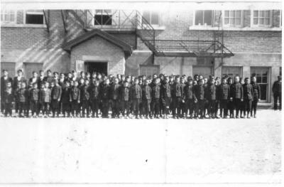 Photograph of boys at Lejac Indian Residential School