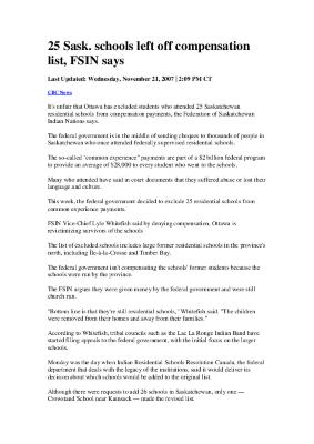 25 Sask. schools left off compensation list