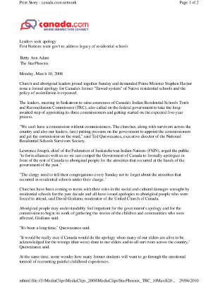 Leaders seek apology