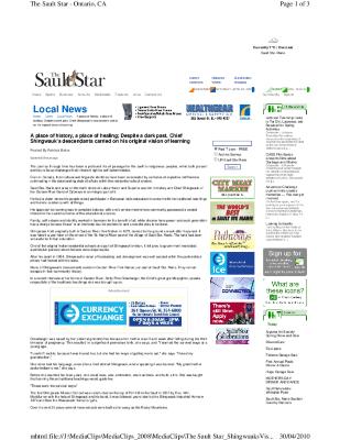 A place of history, a place of healing despite a dark past, Chief Shingwauk's descendants carried on his original vision of learning